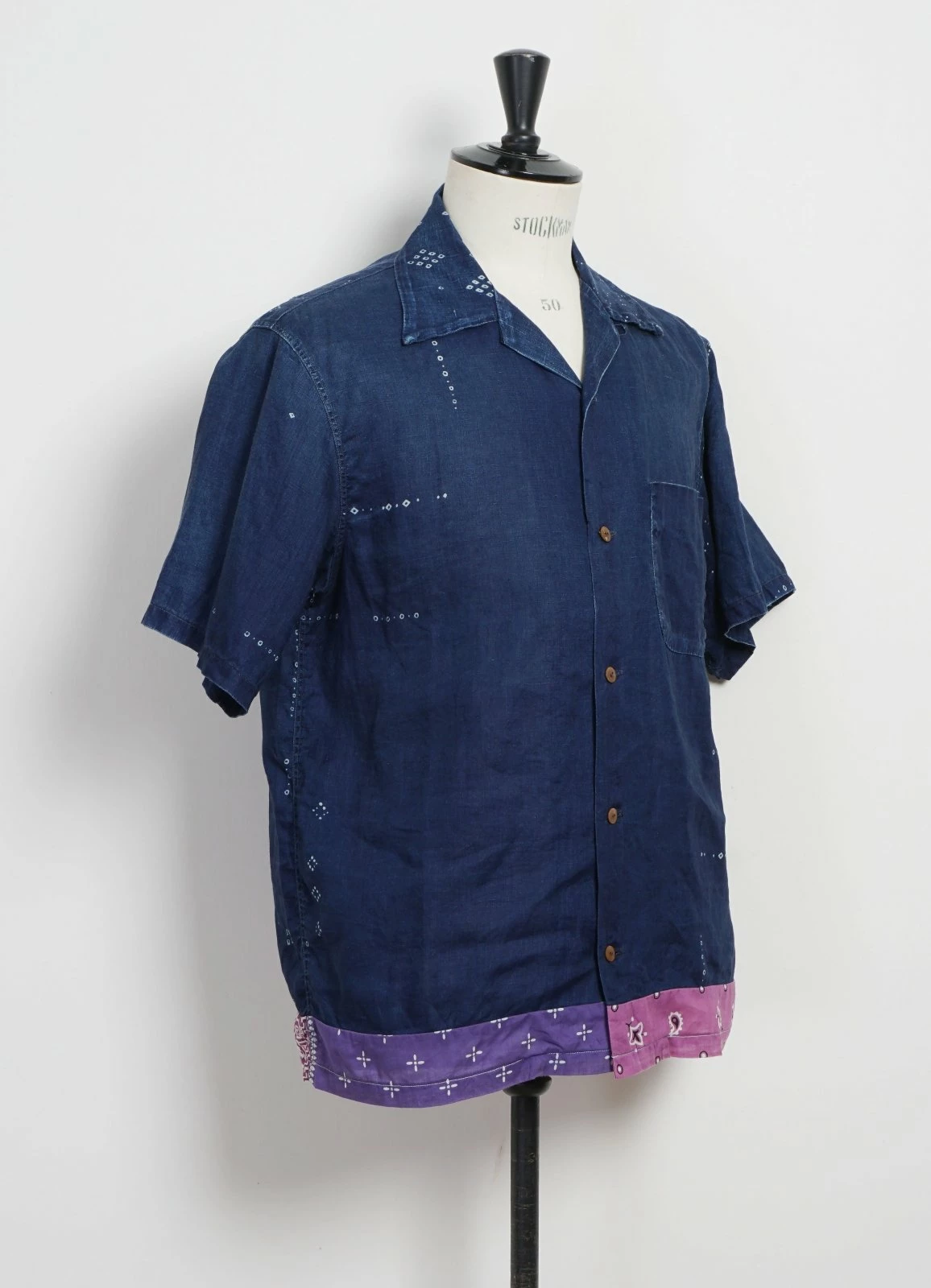ALOHA SHIRT REMAKE | French Cloth Linen Bandana | Indigo KAPITAL ALOHA SHIRT REMAKE | French Cloth Linen Bandana | Indigo -Mona Shop aloha shirt remake french cloth linen bandana indigo kapital 480746