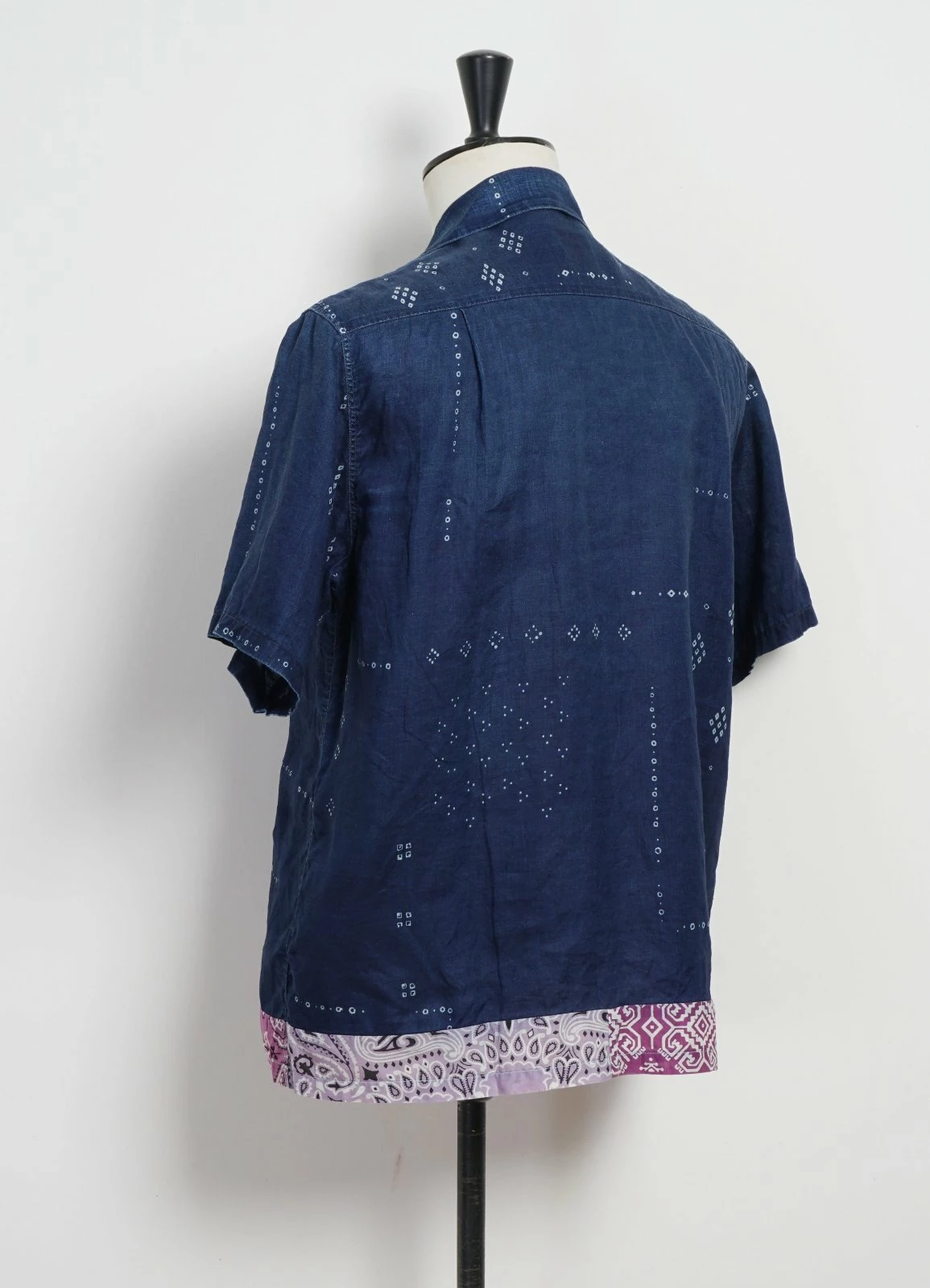 ALOHA SHIRT REMAKE | French Cloth Linen Bandana | Indigo KAPITAL ALOHA SHIRT REMAKE | French Cloth Linen Bandana | Indigo -Mona Shop aloha shirt remake french cloth linen bandana indigo kapital 903667