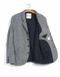 HANSEN GARMENTS ANKER | Classic Blazer | Grey Melange -Mona Shop anker classic blazer grey melange hansen garments 952842