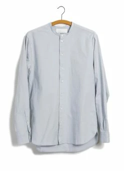 HANSEN GARMENTS ANTE | Collarless Shirt | Silver