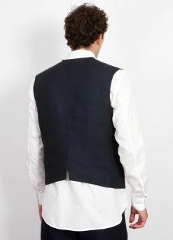 HANSEN GARMENTS BEN | Crewneck Waistcoat | 3-Tone Blue -Mona Shop ben crewneck waistcoat 3 tone blue 100266