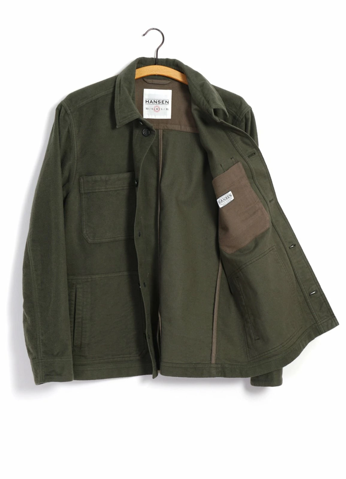 BERTRAM | Refined Work Jacket | Dark Green HANSEN GARMENTS BERTRAM | Refined Work Jacket | Dark Green -Mona Shop bertram refined work jacket dark green hansen garments 600593