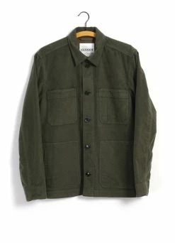 HANSEN GARMENTS BERTRAM | Refined Work Jacket | Dark Green