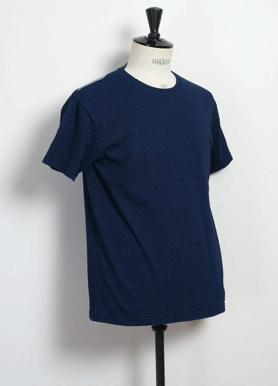 BLUE HANDS | IDG Jersey Crew T | Indigo KAPITAL BLUE HANDS | IDG Jersey Crew T | Indigo -Mona Shop blue hands idg jersey crew t indigo kapital 986608