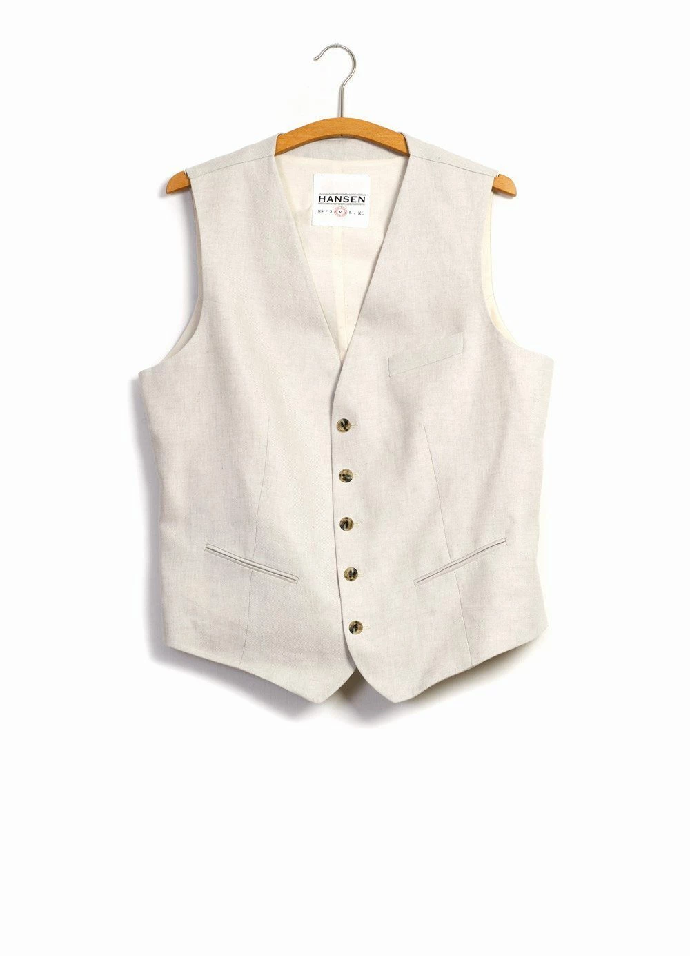 DAN | Formal Suit Waistcoat | Ecru HANSEN GARMENTS DAN | Formal Suit Waistcoat | Ecru -Mona Shop dan formal suit waistcoat ecru i 240 678204
