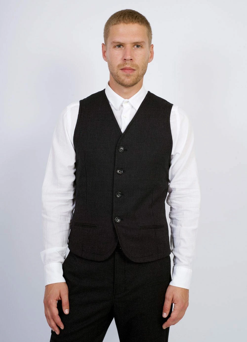 DANIEL | Classic Waistcoat | Slate HANSEN GARMENTS DANIEL | Classic Waistcoat | Slate -Mona Shop daniel classic waistcoat slate 240 950801