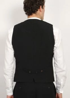 HANSEN GARMENTS DANIEL | Four Button Waistcoat | Black -Mona Shop daniel four button waistcoat black 168473