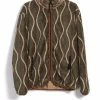 KAPITAL DRUNK STRIPE | Fleece Jacket | Khaki