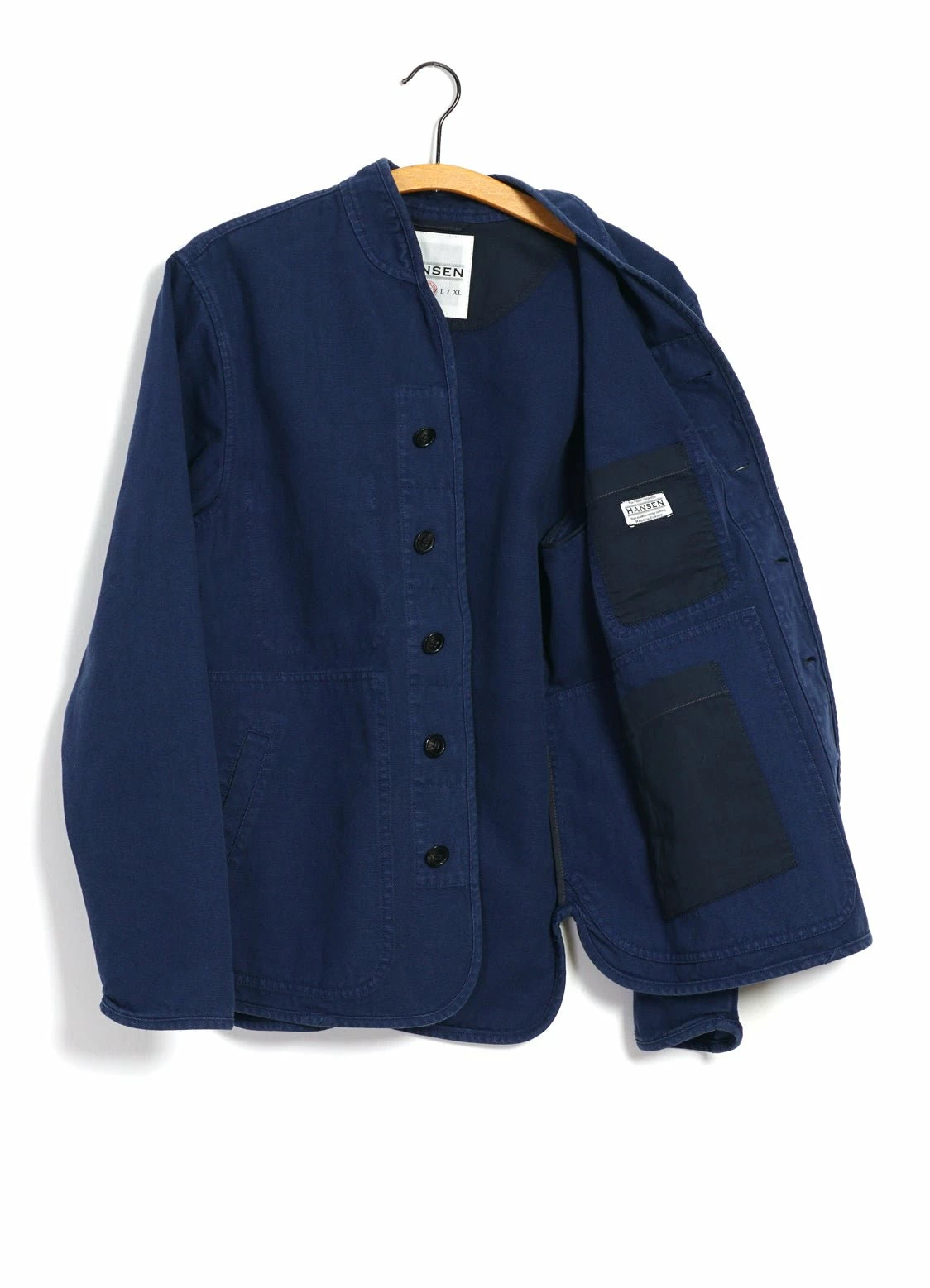 ERLING | Refined Work Jacket | Work Blue HANSEN GARMENTS ERLING | Refined Work Jacket | Work Blue -Mona Shop erling refined work jacket work blue hansen garments 890485