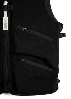 MOUNTAIN RESEARCH FLOWER BASKET VEST | Zipper Pockets & Bag Vest | Black -Mona Shop flower basket vest zipper pockets bag vest black 525 362981