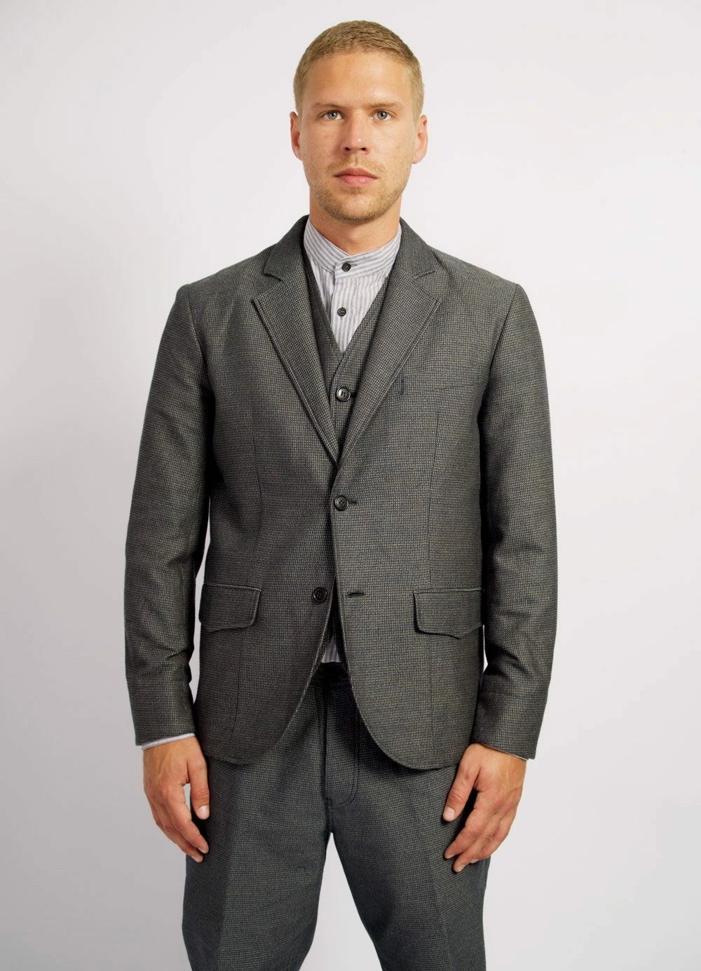 FREDERIK | Casual Blazer | Indigo Grey HANSEN GARMENTS FREDERIK | Casual Blazer | Indigo Grey -Mona Shop frederik casual blazer indigo grey 425 617834