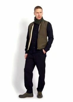HANSEN GARMENTS HERBERT | Lined Zipper Work Waistcoat | Tech Army -Mona Shop herbert lined zipper work waistcoat tech army 255 166653