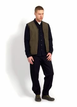 HANSEN GARMENTS HERBERT | Lined Zipper Work Waistcoat | Tech Army -Mona Shop herbert lined zipper work waistcoat tech army 255 549392