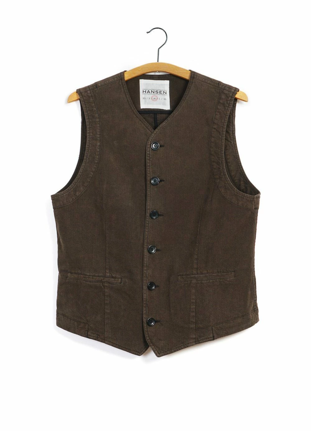 KAJ | Casual Waistcoat | Nut HANSEN GARMENTS KAJ | Casual Waistcoat | Nut -Mona Shop kaj casual waistcoat nut 187197
