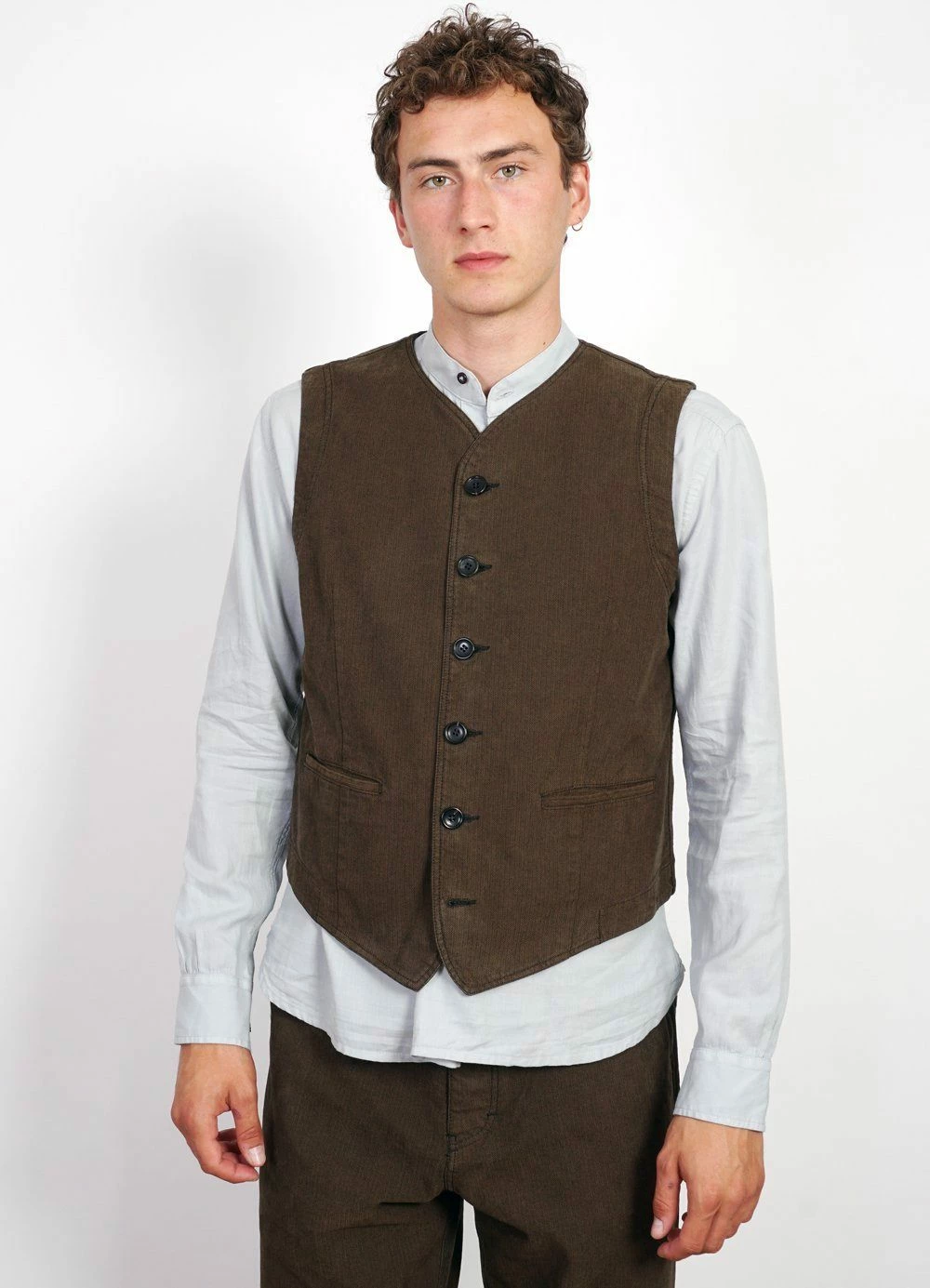 KAJ | Casual Waistcoat | Nut HANSEN GARMENTS KAJ | Casual Waistcoat | Nut -Mona Shop kaj casual waistcoat nut 995706