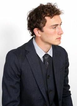 HANSEN GARMENTS KRISTIAN | Two Button Blazer | Navy Melange -Mona Shop kristian two button blazer navy melange 671657