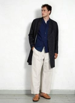 HANSEN GARMENTS MIKAEL | Denim Like Scarecrow’s Coat | True Blue -Mona Shop mikael denim like scarecrows coat true blue hansen garments 203543