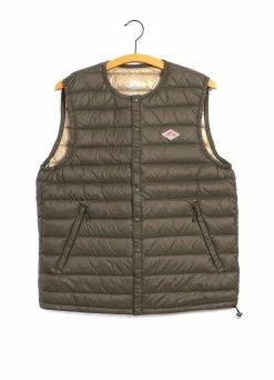 Danton NYLON TAFFETA | Padded Vest | Olive