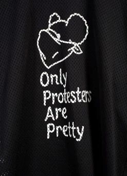 MOUNTAIN RESEARCH SLOGAN JERSEY | Long Sleeve Mesh Crew T | Black -Mona Shop slogan jersey long sleeve mesh crew t black 240 235312