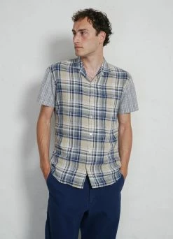 HANSEN GARMENTS JONNY | Short Sleeve Shirt | Blue Checks 4 HANSEN GARMENTS JONNY | Short Sleeve Shirt | Blue Checks -Mona Shop ss23 jonny blue check 1