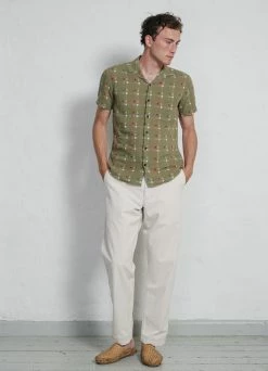 HANSEN GARMENTS JONNY | Short Sleeve Shirt | Nevada Green -Mona Shop ss23 jonny nevada green ruben tyge nature 1