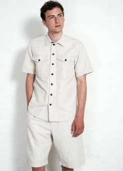 HANSEN GARMENTS VILLY | Short Sleeve Shirt | Flax Nature 4 HANSEN GARMENTS VILLY | Short Sleeve Shirt | Flax Nature -Mona Shop villy short sleeve shirt flax nature hansen garments 687520