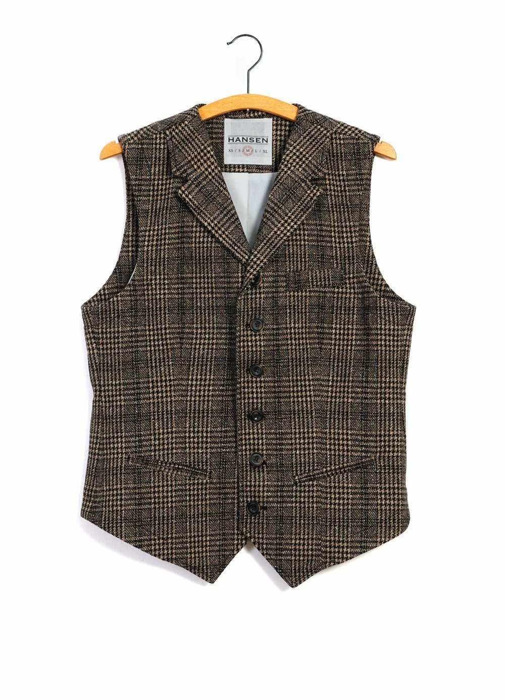 WILLIAM | Lapel Waistcoat | Checkered HANSEN GARMENTS WILLIAM | Lapel Waistcoat | Checkered -Mona Shop william lapel waistcoat checkered hansen garments 422138