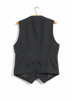 HANSEN GARMENTS WILLIAM | Lapel Waistcoat | Grey Pin -Mona Shop william lapel waistcoat grey pin hansen garments 245123